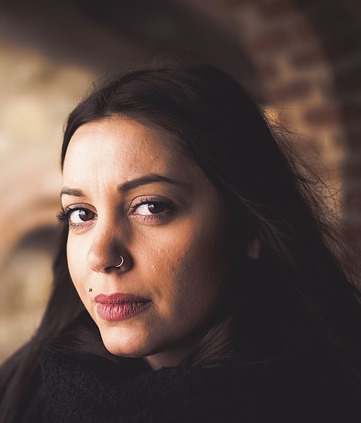 woman with nose piercing